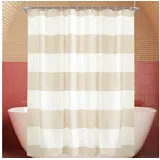 luxuskollektion Duschvorhang 240 x 180 cm beige gestreift