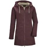 G.I.G.A. DX Damen Strickfleeceparka/Fleecejacke mit Kapuze GW 54 WMN KNTFLC PRK, tiefrot, 46,