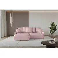 altdecor Ecksofa Cord 2-Sitzer Rosa