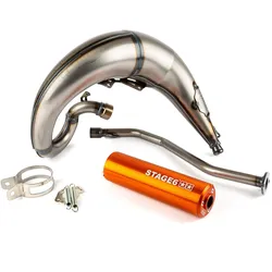 Auspuff Stage6 Streetrace high mount (linke Seite) CNC orange Beta RR