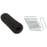 Windhager Vogelschutznetz Vogelabwehrnetz Baumnetz Ortonet schützt Obstbäume, 13 x 13 mm, 5 x 4 m & Metall-Heringe Erdanker Bodenanker Befestigungsanker Befestigungshering, 4 x 14cm x Ø 4mm, 10 Stück