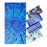 Coonoor Badetücher Badetuch Microfaser Tie-dye Strandtücher,Handtücher Super Saugfähig, (150x75 cm)