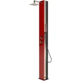 IDEAL Solardusche SABA rote Glasfront Gartendusche Pool Dusche Eichenwald