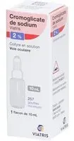 CROMOGLICATE DE SODIUM VIATRIS 2 %, collyre en solution, boîte de 1 flacon 10 ml Gouttes Ophtalmiques