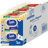 Tempo Toilettenpapier feucht Tempo Sanft Pflegend Trio-Pack (18 x 3) Packungen x je 42 Blatt), Großpackung, 1 kg