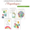 5er-Set Grußkarten »Regenbogen«