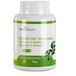 VitaSanum® - Stechender Mäusedorn (Ruscus aculeatus) (Butchers Broom) 500 mg 100 Kapseln