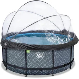 EXIT TOYS Stone Pool 360 x 122 cm inkl. Sandfilter und Abdeckung