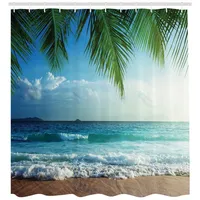 ABAKUHAUS Duschvorhang Ozean 175 x 240 cm blau/grün