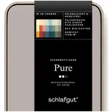 schlafgut Pure Baumwolle 140 x 200 - 160 x 220 cm sand mid