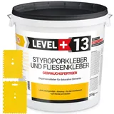 Level + Level+ - 2St. Zahnspachtel Kunstoff, Korkkleber Renoviervlies Dispersionkleber Dekor Deckenplatten L+13 - 20KG + 18x13cm + 13x9cm