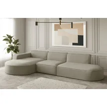 Fun Möbel Ecksofa Designersofa Palma Opera Velvet Pearl Ottomane Links
