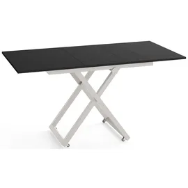 WFL GROUP Axen Schwarz Laminat 120-160 x 80 x 38-75 cm