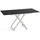 WFL GROUP Axen Schwarz Laminat 120-160 x 80 x 38-75 cm