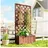 Outsunny Hochbeet Pflanzkasten mit Rankgitter 72,5 x 31,5 cm Tannenholz Beige