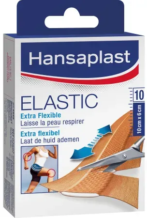 Hansaplast Elastic Pflaster Zuschneidbare Meterware Extra Flexibel 10x6cm Strips 10