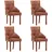 vidaXL Esszimmerstuhl Leder braun 4er Set