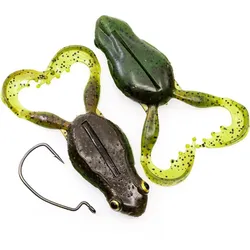 Gummiköder - Gummiköder - Flexi Frog - 6.5cm - Green Pumpkin Watermelon khaki NO SIZE