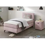 INOSIGN Boxspringbett Alinas, mit Topper" und Zierkissen, in unterschiedliche Farbvarianten und Breiten lieferbar, rosa