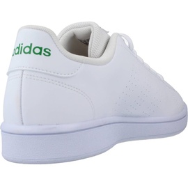adidas Herren Advantage Sneakers, Ftwwht/Ftwwht/Green, 45 1/3 EU