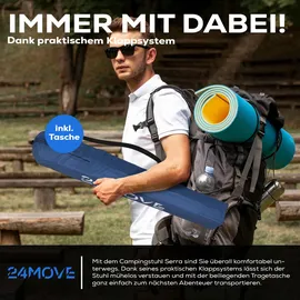 24move Campingstuhl 2er Set Blau