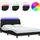 vidaXL Bettgestell mit LED ohne Matratze Schwarz 120x200 cm Stoff - Schwarz