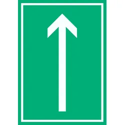 HB-Druck Richtungspfeil hoch Schild hochkant weiss grün Pfeil A0 (841x1189mm)