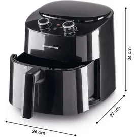 GOURMETmaxx Heißluftfritteuse 4,5L schwarz