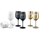 Käfer Cocktail Kristallglas 2er Set, weiß,