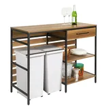 SoBuy Kücheninsel Vintage Braun