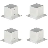vidaXL Pfostenanker 4 Stk. 141 mm Silber/Metall