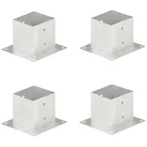 vidaXL Pfostenanker 4 Stk. 141 mm Silber/Metall