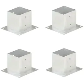 vidaXL Pfostenanker 4 Stk. 141 mm Silber/Metall