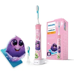 Elektrische Kinderzahnbürste »HX6352/42«, 2 St. Aufsteckbürsten, mit interaktiver Zahnputz-App, 21951965-0 pink