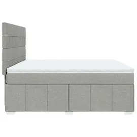 vidaXL Boxspringbett 180 x 200 cm Hellgrau