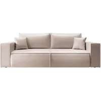 Selsey 3-Sitzer, Creme, Kunststoff, 257x86x102 cm, Wohnzimmer, Sofas & Couches, Schlafsofas
