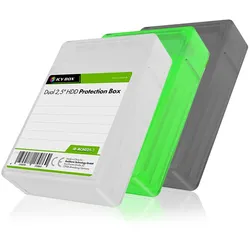 ICY BOX IB-AC6025-3 - Schutzhüllen-Kit für Festplatte - Kapazität: 2 Festplatten