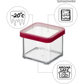 Rotho Vorratsdose 10,0 x 10,0 x 7,2 cm 1-tlg. rot/transparent