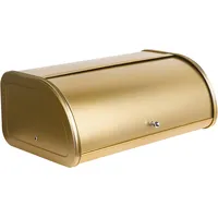 Beliani Brotkasten Delectation Edelstahl Gold