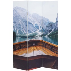 Foto-Paravent MCW-A83, Raumteiler Trennwand Sichtschutz, MVG-zertifiziert ~ 180x121cm Boot
