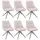 MCW Esszimmerstuhl MCW-M65 Stoff creme-beige 6er Set