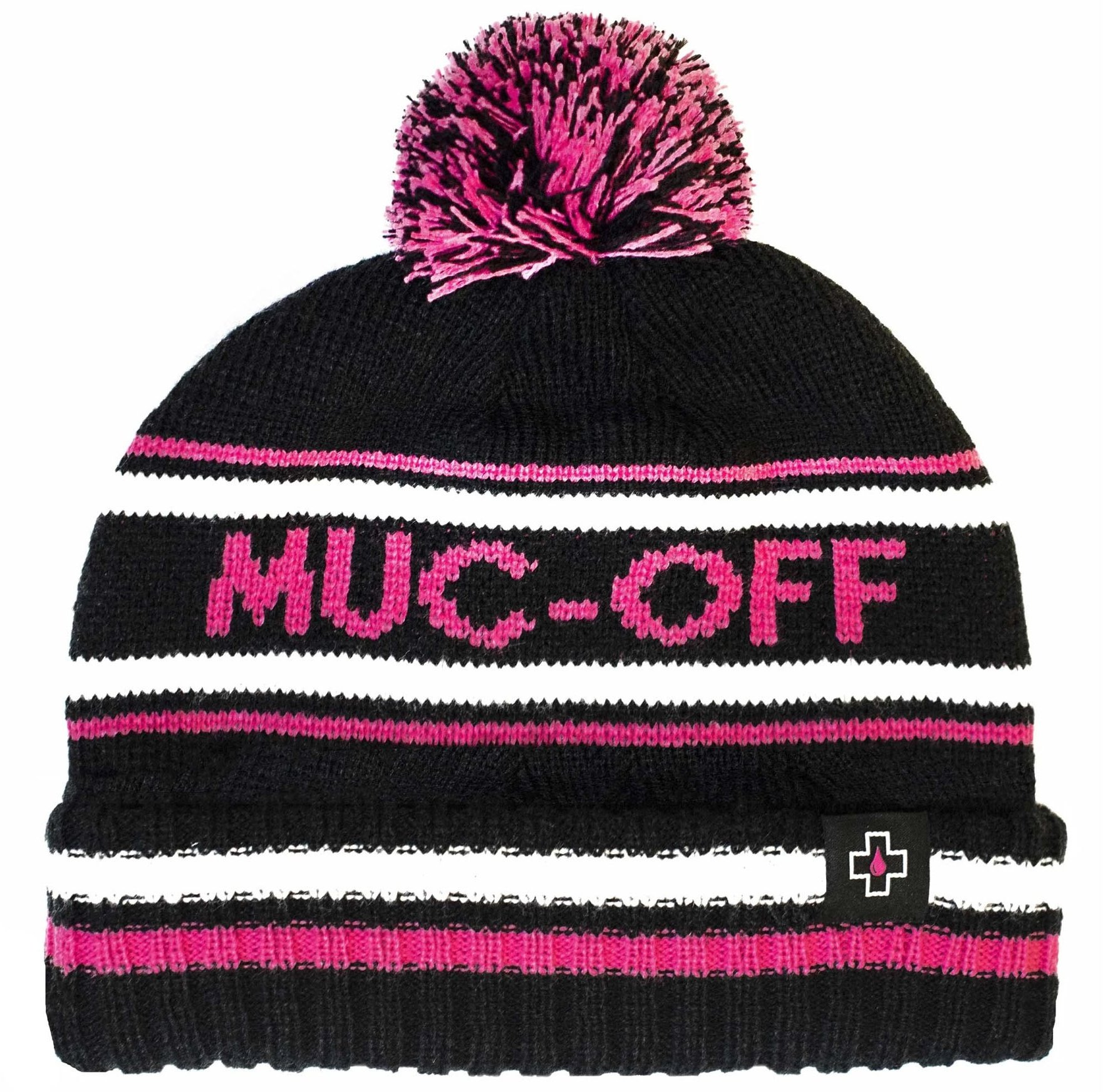 Muc-Off Bommelmütze (Beanie) | pink-black