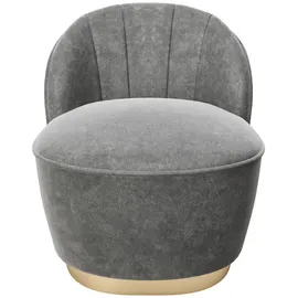 Playboy Stella Samt 67 x 70 x 71 cm grau