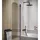 Badplaats Badewanne Torino 60 x 140 cm Schwarz - Drehbare Duschtrennwand mit 5 mm ESG Sicherheitsglas, Nano-Beschichtung - Schwarz