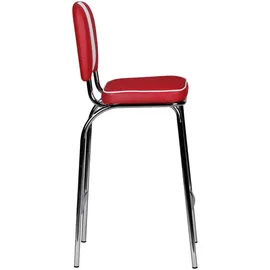 Möbel Boss Barhocker 40 x 110 x 38 cm Rot/Weiß