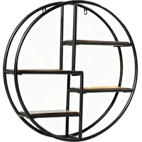 Costway Wandregal 55 x 55 x 11 cm Schwarz