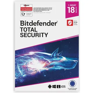 BitDefender Total Security 2019 1 Gerät 2 Jahre PKC DE Win Mac Android iOS