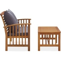 vidaXL Garten-Lounge-Set natur/dunkelgrau 310264