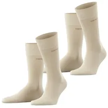 Esprit Herren Socken Basic Uni Multipack M So Baumwolle einfarbig 2 Paar, Beige Cream 4011, 47-50