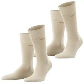 Esprit Herren Socken Basic Uni Multipack M So Baumwolle einfarbig 2 Paar, Beige Cream 4011, 47-50